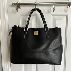 Dooney & Bourke Saffiano Willa Zip Satchel - Black - NWOT